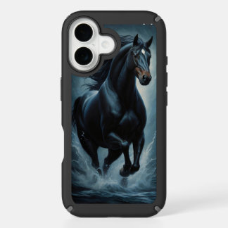 Black Horse Apple iPhone 16 phone case