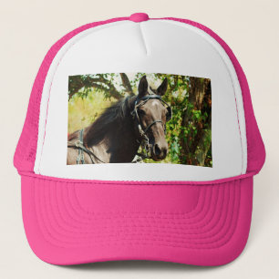 Black horse at National Drive Trucker Hat