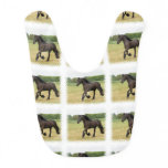 Black Horse Baby Bib