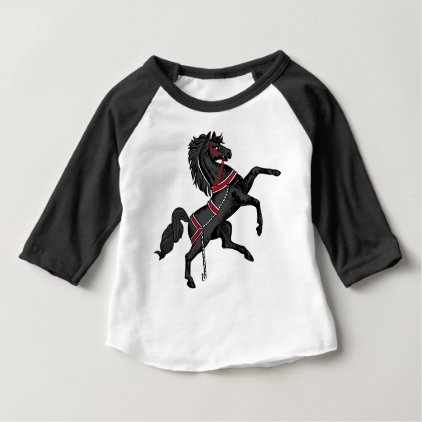Black Horse Baby T-Shirt