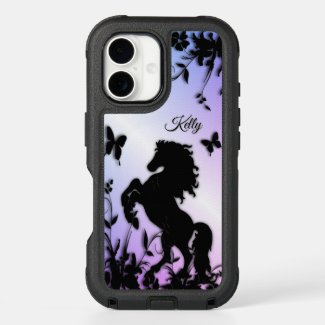 Black Horse Butterfly Garden Personalized