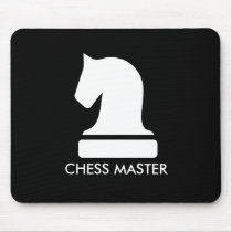Black horse chess piece mouse pad for chess player