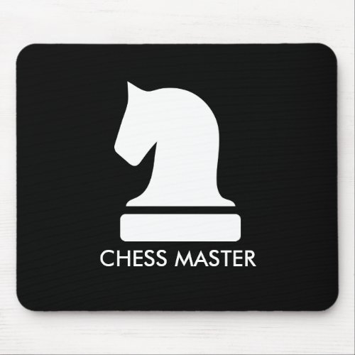 Black horse chess piece mouse pad for chess player