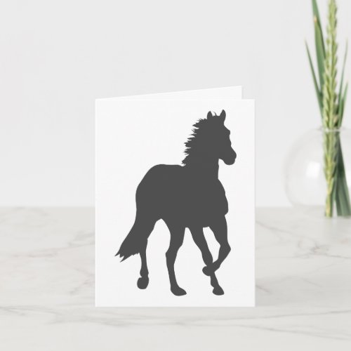 Black Horse Country Western Hello Miss You Love Card