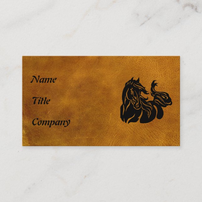 Black Horse  Customized Business Card (Front)
