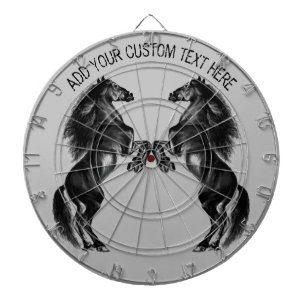 Black Horse Dart Board Personalized Custom Text