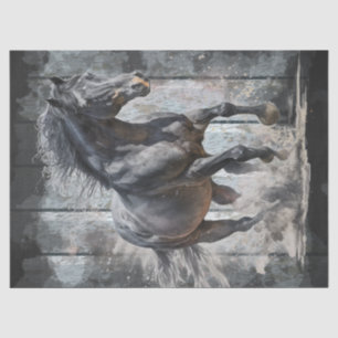Black Horse Decoupage Tissue Paper