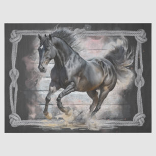 Black Horse Decoupage Tissue Paper