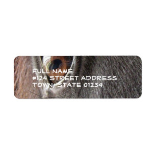 Black Horse Eye Return Address Label