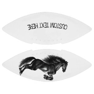 Black Horse Football with Custom Text