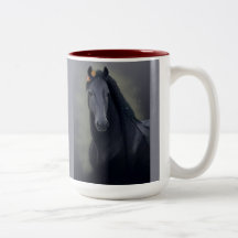 Black Horse Friesian - Coffee Mug, Cup