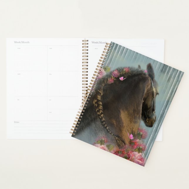 Black Horse Friesian Horse - Calendar, Planner (Display)