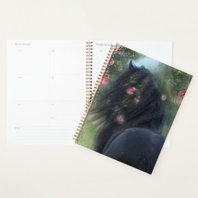 Black Horse Friesian Horse - Calendar, Planner (Display)