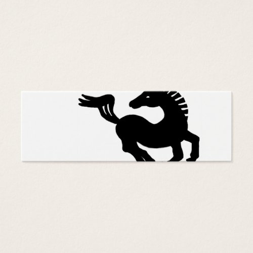 Black horse galloping business cards