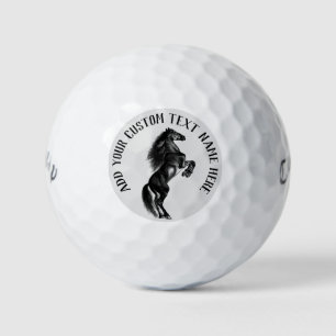 Black Horse Golf Balls Stamps with Custom Text