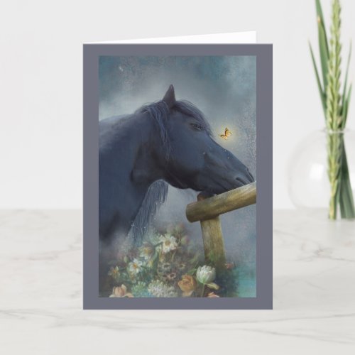 Black Horse _ Greeting Card