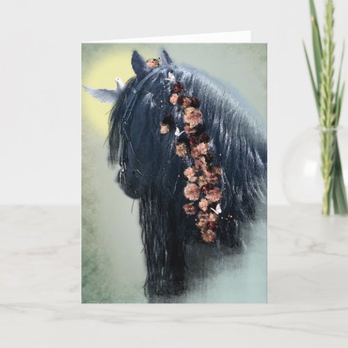 Black Horse _ Greeting Card