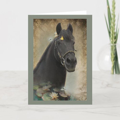 Black Horse _ Greeting Card