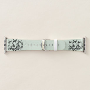 Black Horse Head Green Apple Watch Band