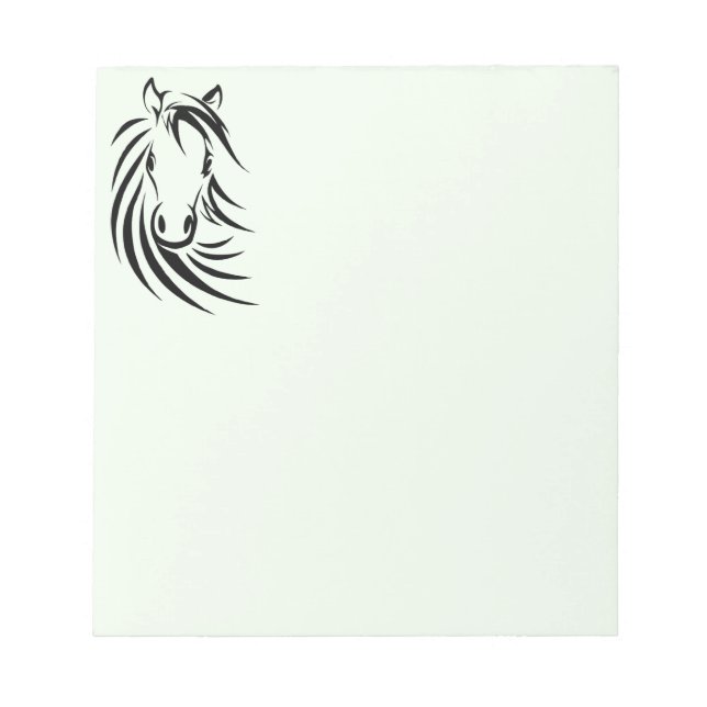 Black Horse Head Notepad (Front)