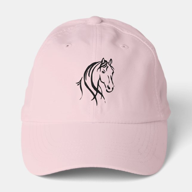 Black Horse Head Performance Cap (Front)
