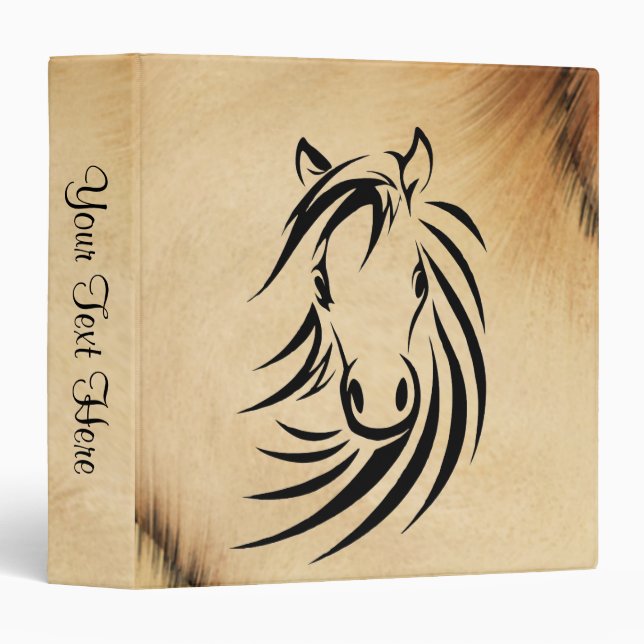 Black Horse Head  Personal Binder (Front/Spine)