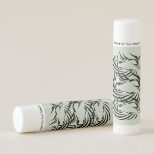 Black Horse Heads Green Lip Balm