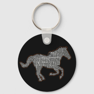 black horse keychain