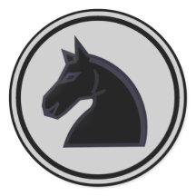 Black Horse Knight Chess Piece