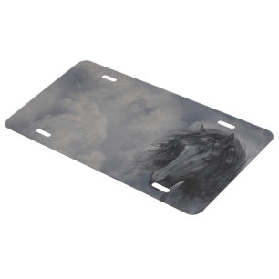Black Horse License Plate