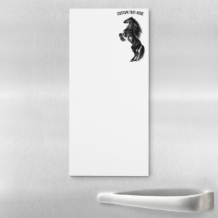Black Horse Magnetic Notepad with Custom Text