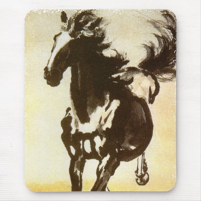 Black Horse Mouse Pad (Front)