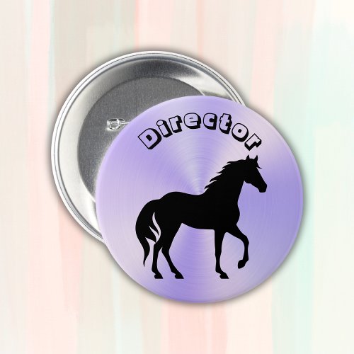 Black Horse on lilac _ monogram  Button