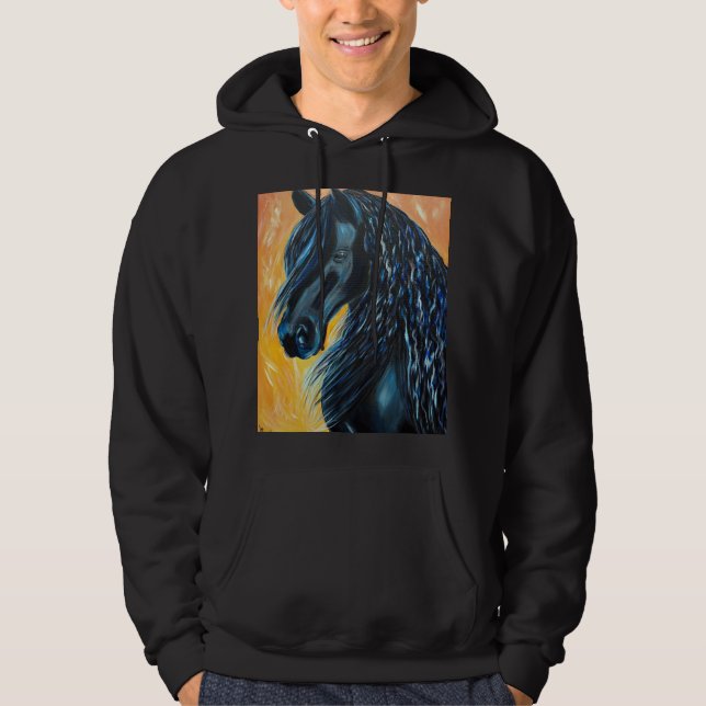 Black Horse Painting Hoodie (Front)