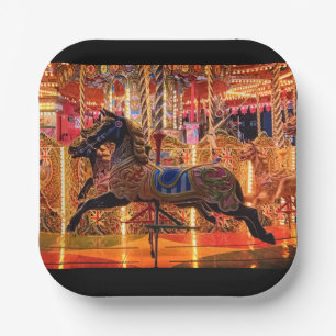 Black horse paper plates
