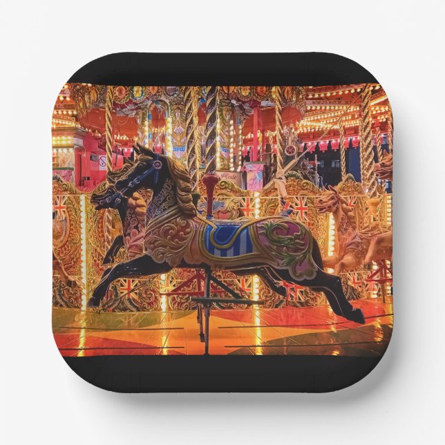 Black horse paper plates (Front)