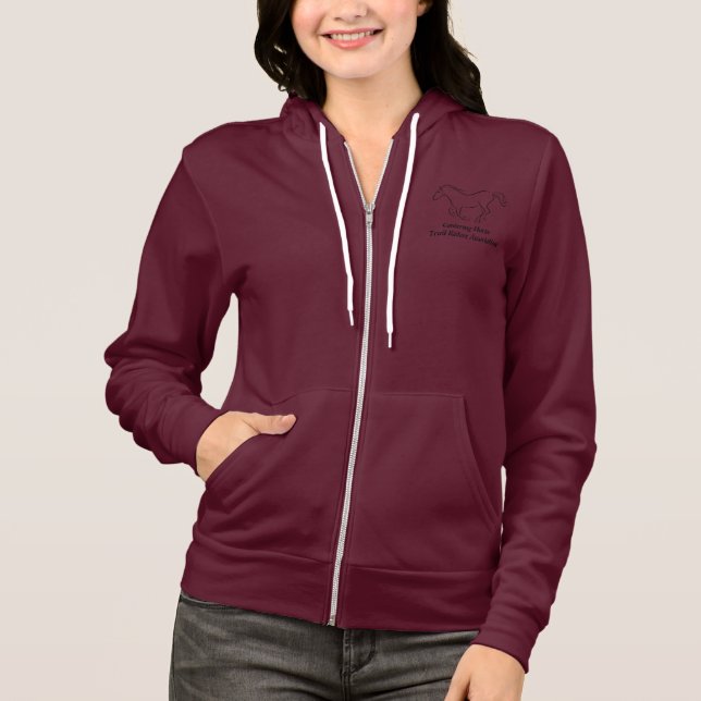 Black horse riding club logo hoodie (Front)