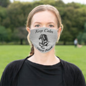 Black Horse Silhouette Adult Cloth Face Mask (Outside)