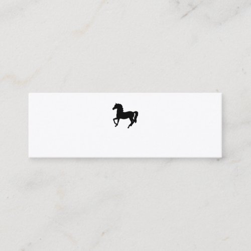 Black horse silhouette blank business card