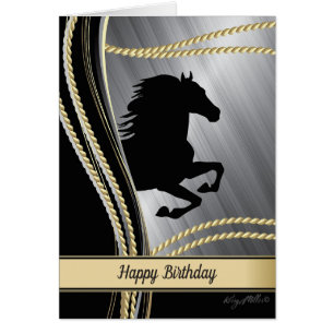 Black Horse Silhouette Cards