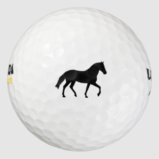 Black Horse Silhouette Pony Horse Shadow Simple Golf Balls