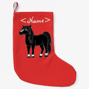 Black Horse Small Christmas Stocking