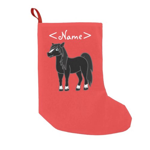 Black Horse Small Christmas Stocking