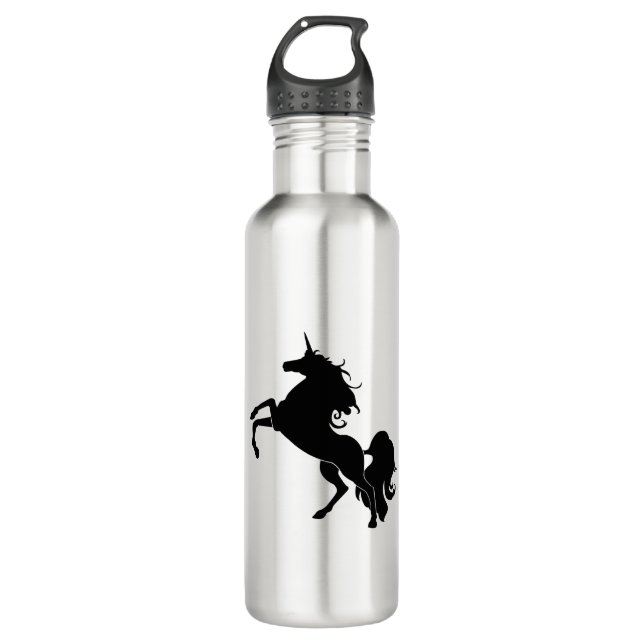 Black Horse Stainless Steel Water Bottle (Front)