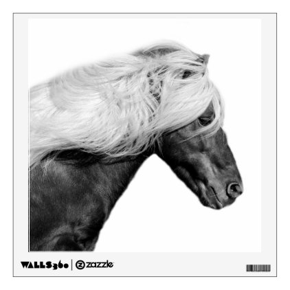 Black horse stallion photography black and white wall sticker
