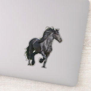 Black horse sticker