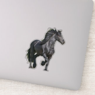 Black horse sticker