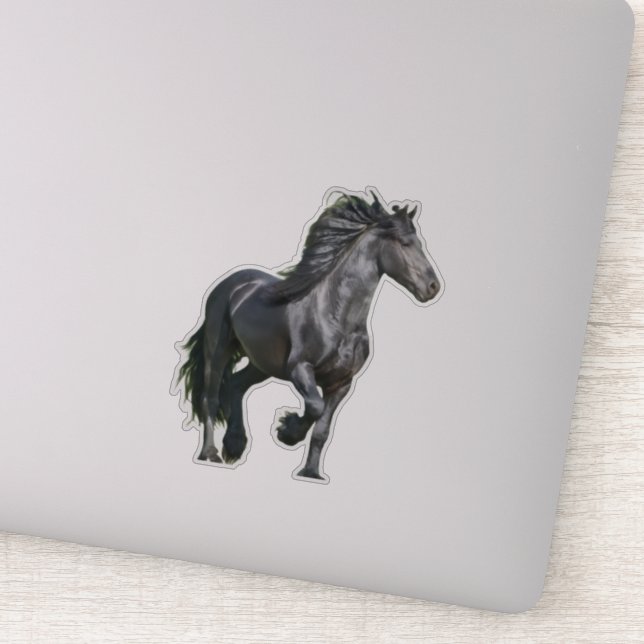 Black horse sticker (Detail)