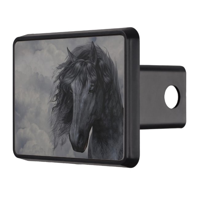 Black Horse Tow Hitch Cover (Left)