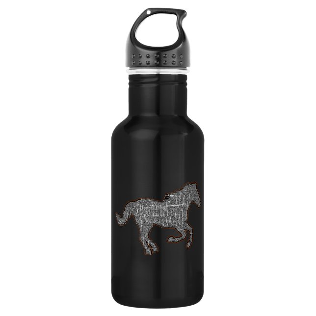 black horse water bottle (Front)